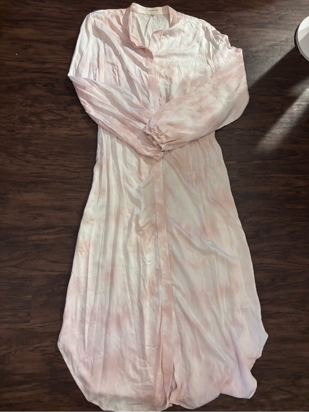 cloth & stone Soft Blush Button-Front Long Sleeve Dress